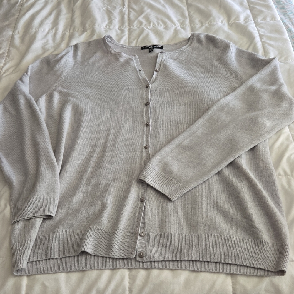 Cable & Gauge Light Gray Sweater